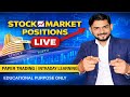 Live Trading Nifty paper trading 23 march monday