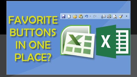 Excel Tutorial - How To Set Up Custom Toolbar In Excel With Your Favorite Buttons