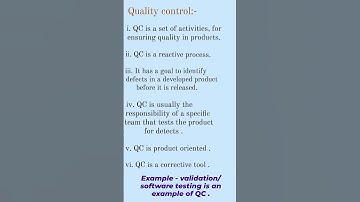 Quality control vs Quality assurance #medical #science #trending #viralshort #youtube