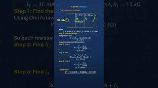 Circuit analysis 86 30mA Current Source: Find R2 & R3 Fast! Parallel Resistors #Shorts #Electronics
