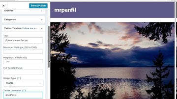 Adding a Twitter Widget