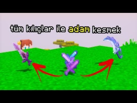 Titanyum Tüm Kılıçlarla Adam Kesmek ! (Tahta,Taş) -minecraft sonoyuncu