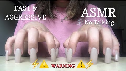 Fast & Aggressive Build Up Table Tapping & Scratching ASMR (No Talking)