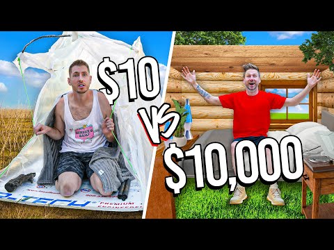 $10 vs $10,000 OVERNIGHT SURVIVAL CHALLENGE