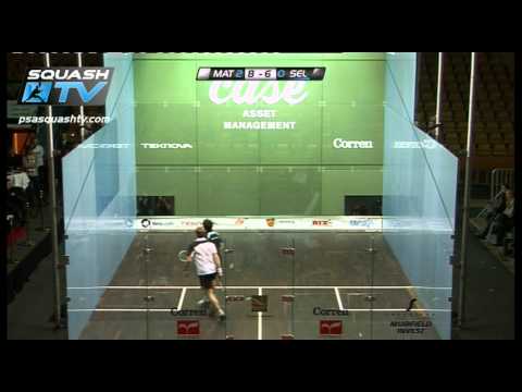 PSA Case Swedish Open 2011 - Daryl Selby shows a n...