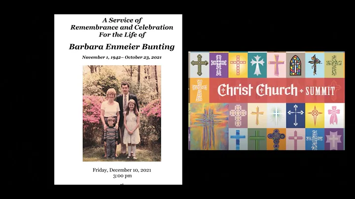 Barbara Bunting Memorial Service, Friday, Dec 10, ...