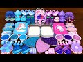 BLUE vs PURPLE ! Mixing Random into GLOSSY Slime ! Satisfying Slime Video #1121
