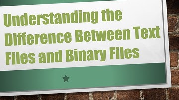Understanding the Difference Between Text Files and Binary Files