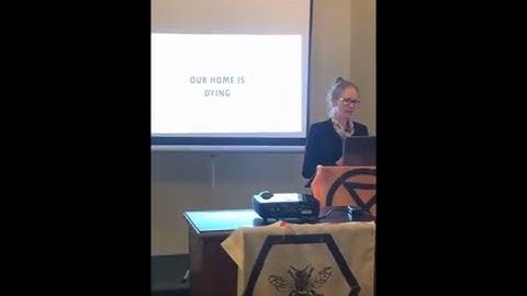 Dr Kate Jeffery speaks to MPs about climate change and Extinction Rebellion