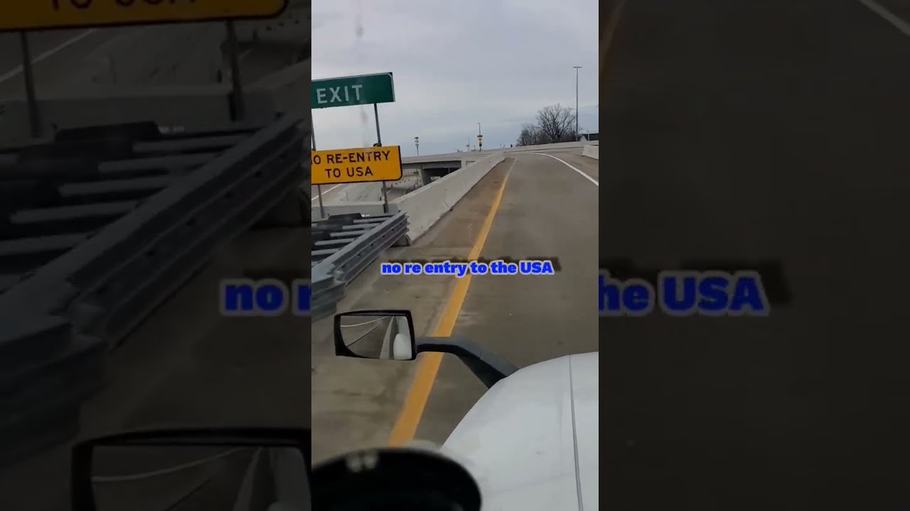 The Forbidden Exit In Detroit Trucking Bordercrossing Ambassadorbridge Forbiddenexit