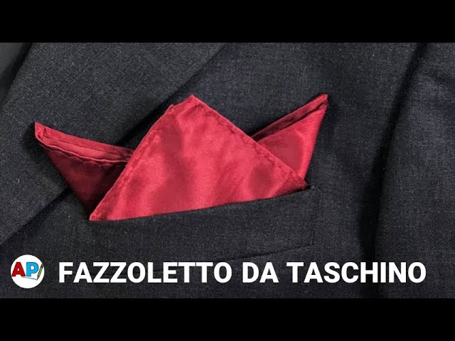 Fazzoletto Da Taschino In Seta Con Motivo Paisley Blu Scuro E Verde Scuro P