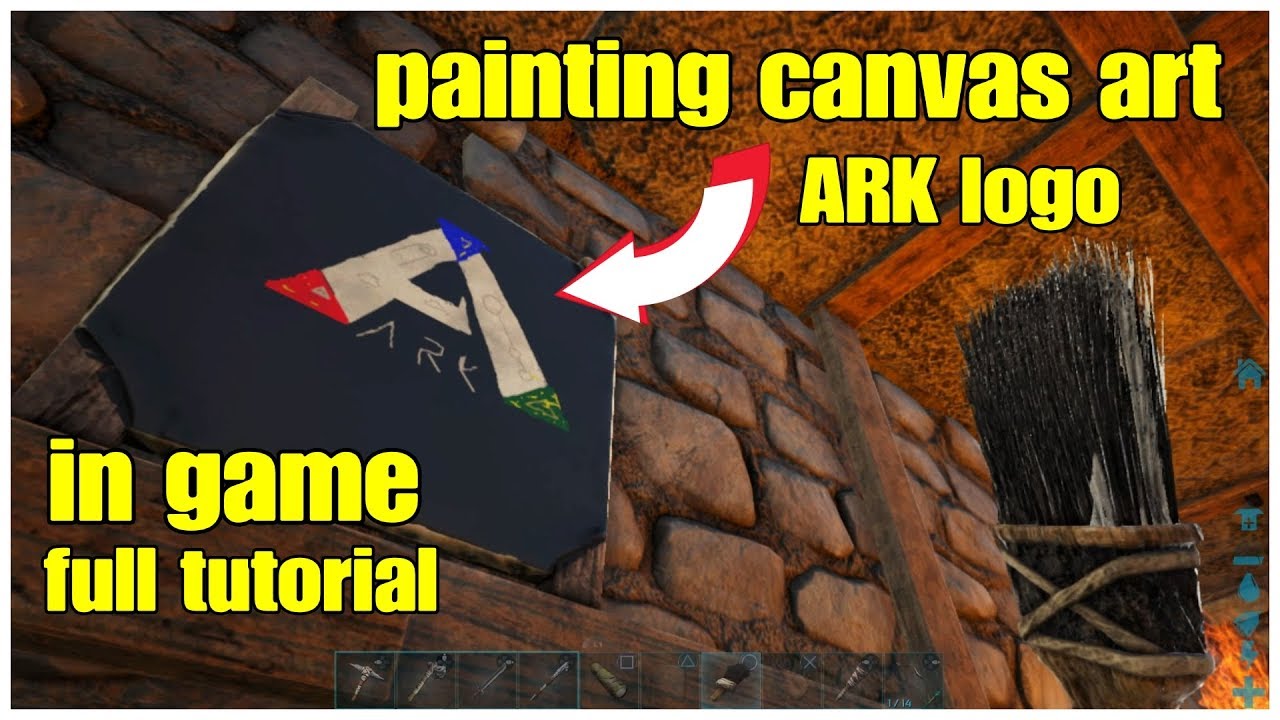 Ark Canvas Painting Dye And Brush Tips Ark Logo Youtube