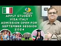 Apply student visa italy admission open for september session 2024 mirpur visa consultant