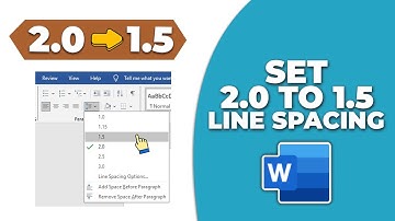How to set 2.0 to 1.5 line spacing in Word | Step By Step Guide