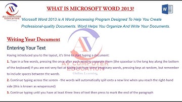 MS Word 2013 Course || Part 1 || File Tab in Hindi