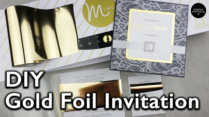 How to Gold Foil Wedding Invitations | DIY Wedding invitations | Heidi Swapp Minc