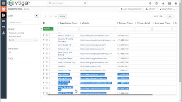 VTiger Training: Creating & Managing Lists/Filters