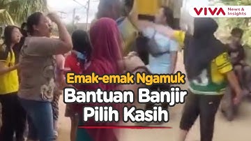 Ibu di Padang Ngamuk Gegara Pembagian Bantuan Banjir Pilih-pilih