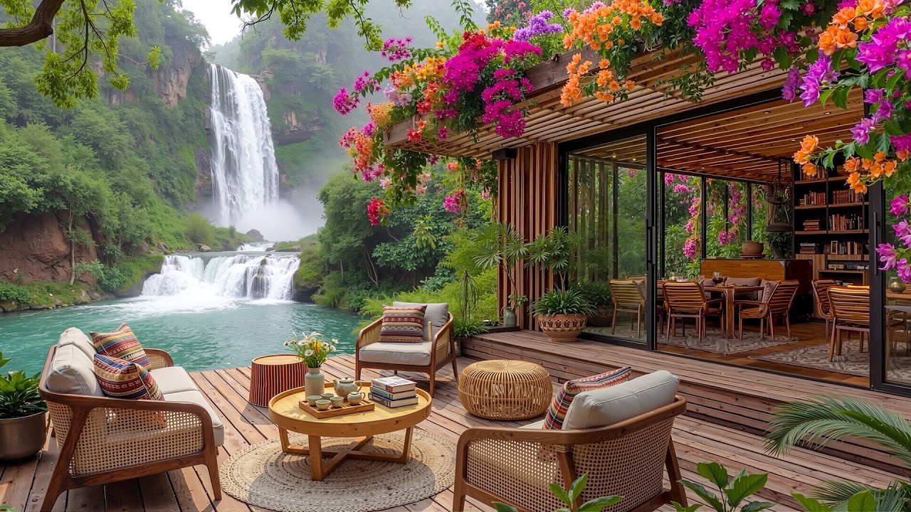 Peaceful Forest Book & Café Jazz 🌲 Calm Instrumental Music & Nature Atmosphere for Reading