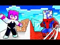 NOOB vs PRO SUPERHERO Lucky Block Race in Minecraft!