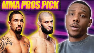 MMA Pros Pick ✅ Khamzat Chimaev vs. Robert Whittaker - Part 1 👊 UFC Saudi Arabia