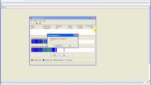 Disk Defrag Windows XP