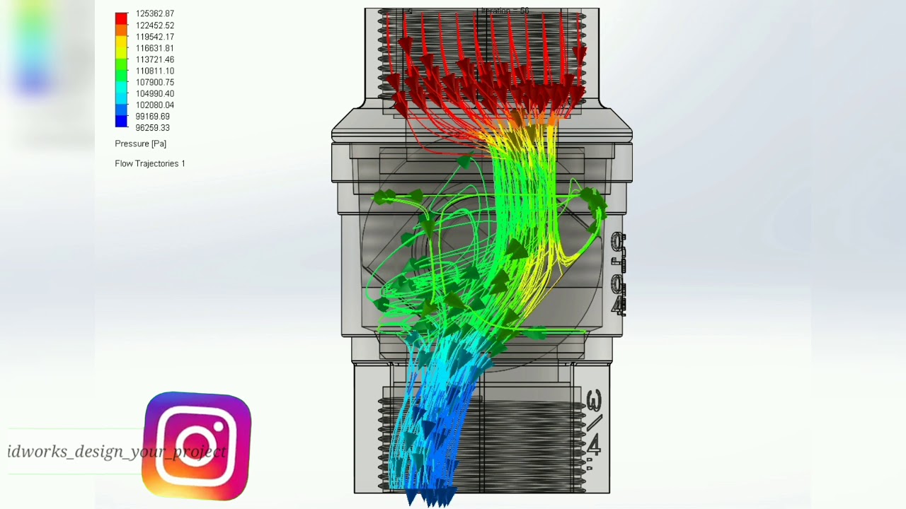 Flow Simulation of a Ball Valve| Solidworks Flow simulation| Solidworks ...