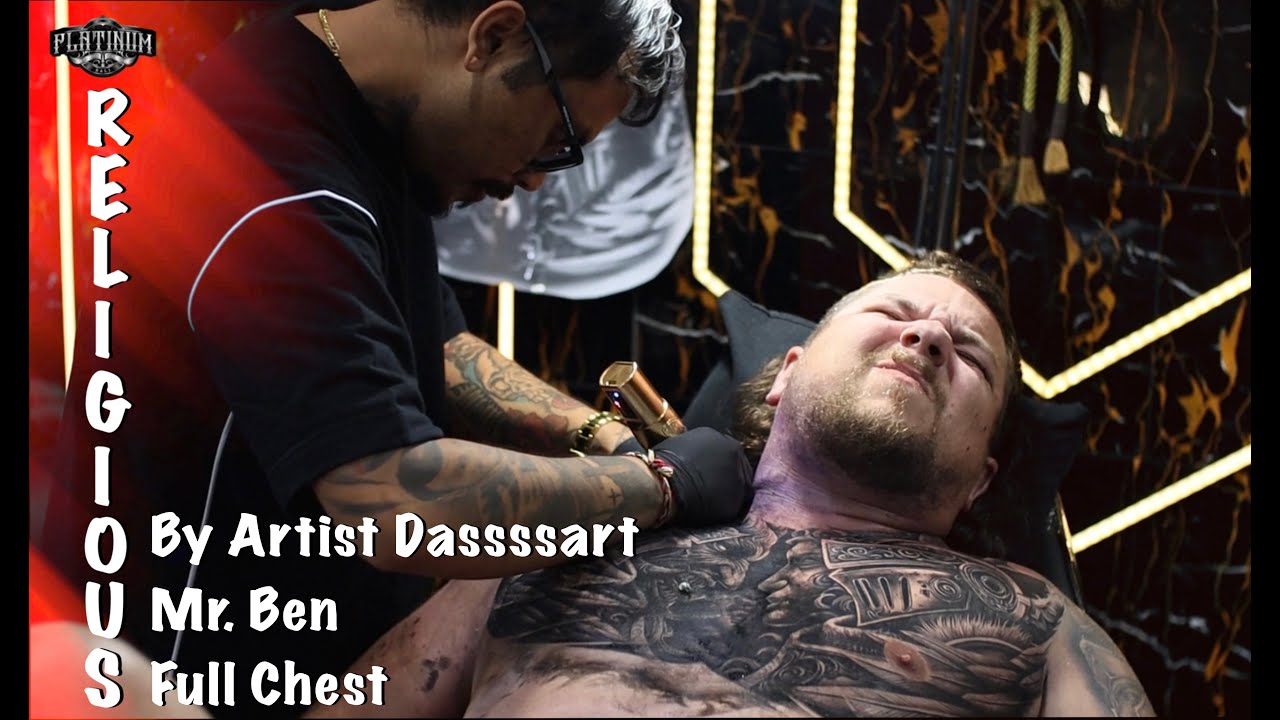 MAKE ANGEL x DEVIL TATTOO ON THE CHEST🔥‼️ || BY ARTIST DASSSSART