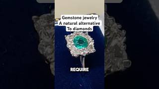 Gemstones in engagement rings - a natural alternative to the lab diamond trend. #gemstonejewelry