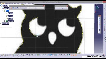 Use CATIA Sketch Tracer to draw an owl from an image