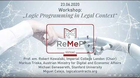 ReMeP 2020 virtual: "Logic Programming in Legal Context"