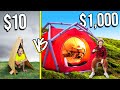 $10 VS $1,000 Overnight Survival Tents!