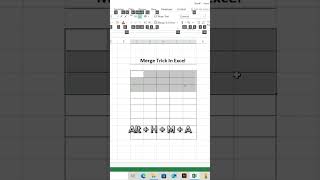 Office Tip Master Excel Merge Shortcut Today! 📊 #excel #exceltips #microsoft #shorts  #howto
