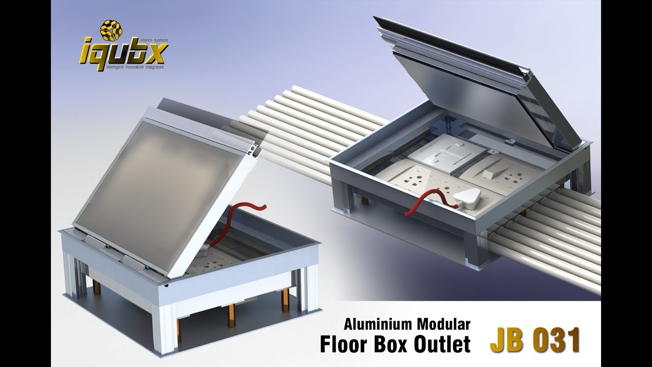 Electrical Floor Box Aluminium Recessed Floor Box Outlet With Sockets