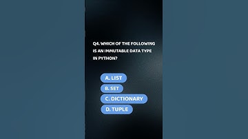 Python MCQ Quiz 🔥 | Which Data Type Is Immutable? (Tuple Explained)