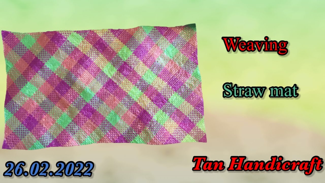 Tutorial ke 639 Weaving straw mat YouTube