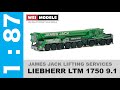 1:87 James Jack Lifting Services Liebherr LTM 1750 - 9.1 Mobile Crane by WSI MODELS