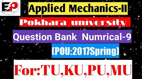 Applied Mechanics-II (Nu-9)of system particle(Pou:2017spring )#PU,#KU,#TU,#MU#FU