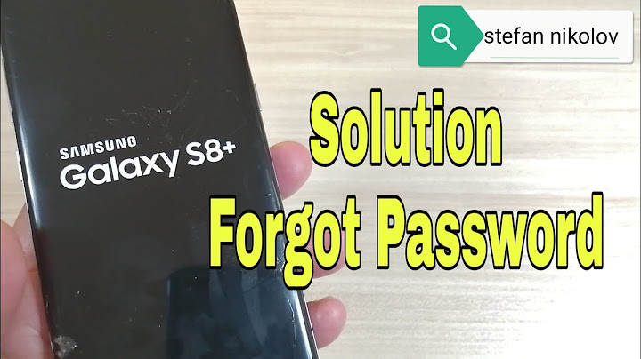 Samsung galaxy s8 password reset without losing data