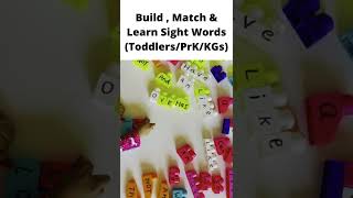 Build & Match Sight Words With Building Blocks |Spelling Activity For Toddlers, Pre-K, KGs   #short