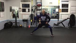 Standing adductor stretch - static