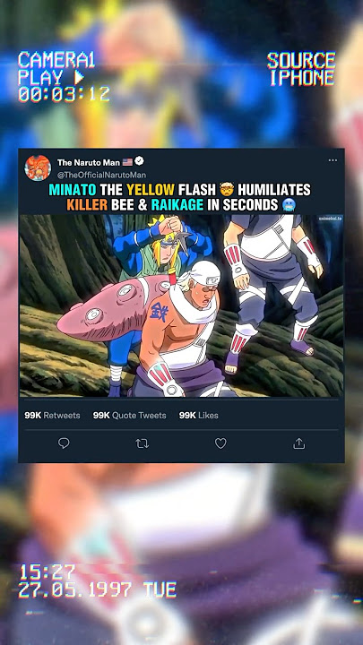 Raikage and Killer Bee didn’t expect this from Minato The Yellow Flash  🤯⚡️