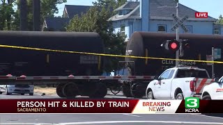 Deadly train crash blocks several midtown Sacramento roads