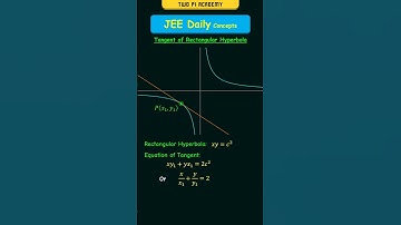 Tangent of a Rectangular Hyperbola (Point Form) #jeedailyconcepts #conicsections