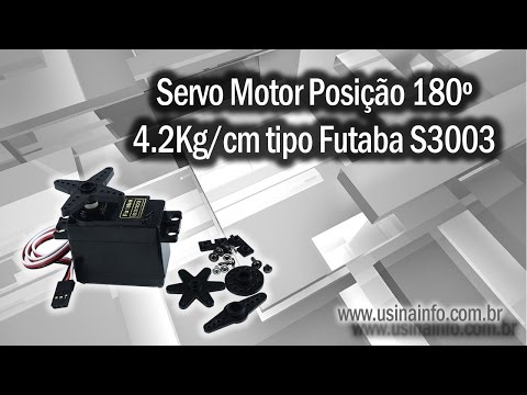 Servo Motor Posição 180º 4.2Kg/cm tipo Futaba S3003