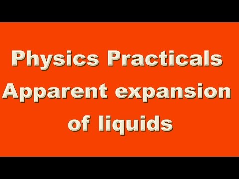 Physics Practical Apparent expansion of liquids Experiment video