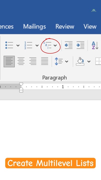 How to Create Multilevel Lists in Word | MS Word Tips #Shorts - YouTube