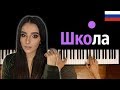 Анна Тринчер - Школа (RUS) ● караоке | PIANO_KARAOKE ● ᴴᴰ + НОТЫ & MIDI