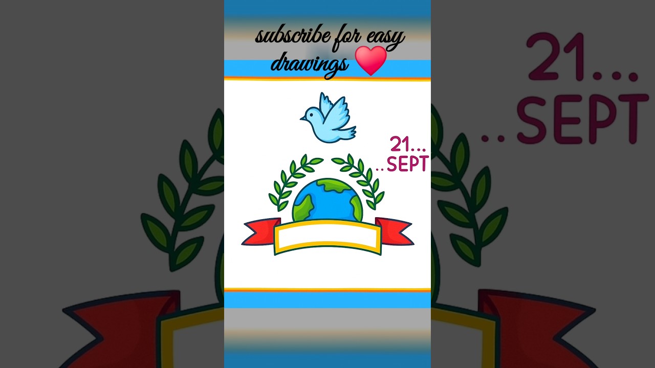 International peace day drawing / International peace day poster / world peace day drawing easy