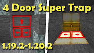Minecraft - Easy to Build  Sculk Sensor + Redstone, 4 Door  and Floor Trap - Java Tutorial